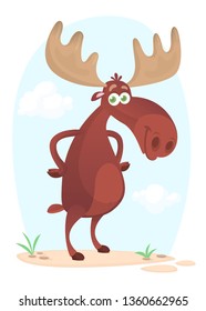 Cartoon moose illustration