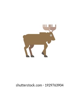 Cartoon moose vector on a white background