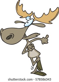cartoon moose walking
