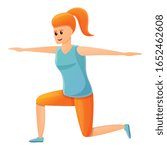  Cartoon of morning exercise activity vector icon for web design isolated on white background