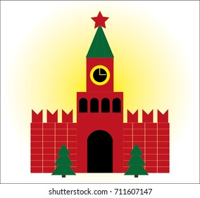 Cartoon Moscow Kremlin 