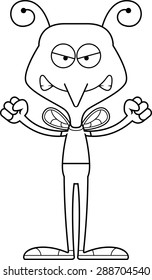 A cartoon mosquito looking angry.