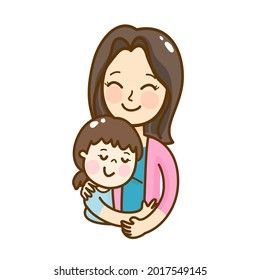 Cartoon mother and kids vector