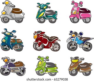 cartoon motorcycle