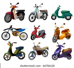 cartoon motorcycle