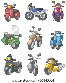 cartoon motorcycle