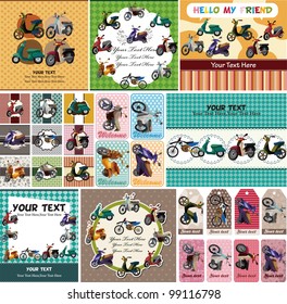 cartoon motorcycle card