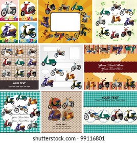 cartoon motorcycle card