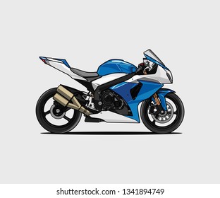 cartoon motorcycle fresh modern vector