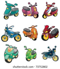 cartoon motorcycle icon