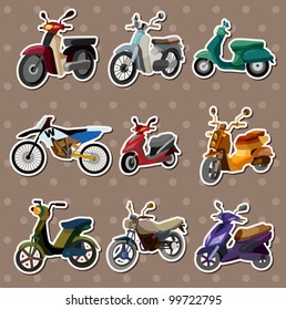 cartoon motorcycle stickers