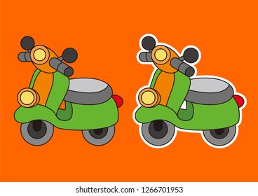 cartoon motorcycle vector