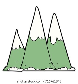 montañas de dibujos animados