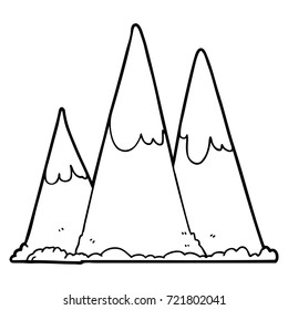 cartoon mountains