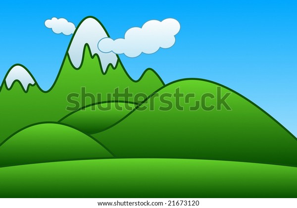 Stock Vektor Cartoon Mountains Bez Autorskych Poplatku 21673120