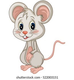 Cartoon Mouse Character on a White Background