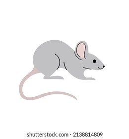 Cartoon mouse - cute character for children. Vector illustration in cartoon style.