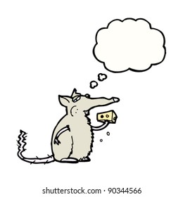 queso alimentado por ratón de dibujos animados