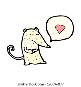 cartoon mouse in love