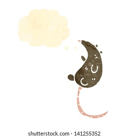 cartoon mouse with thought bubble