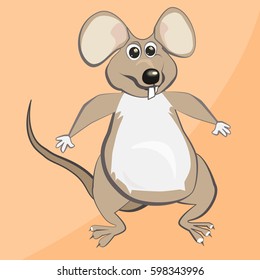 Cartoon mouse vector illustration