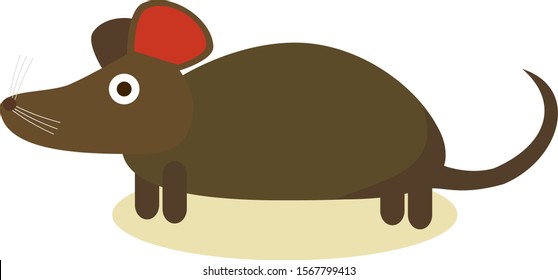 cartoon mouse. vector illustration. flat design style