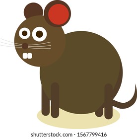 cartoon mouse. vector illustration. flat design style