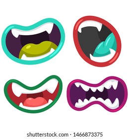 Cartoon Mouth Aliens Monsters Vector Cartoon Stock Vector (Royalty Free ...