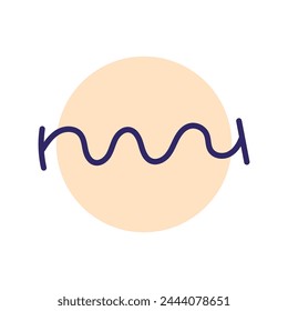 Cartoon mouth line icon. Character face element. Vector isolated element. Editable stroke.