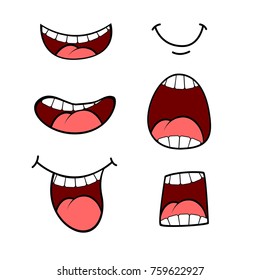 Cartoon Mouth Set