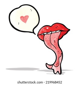 cartoon mouth sticking out tongue