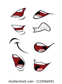 Cartoon Mouth Vector Set