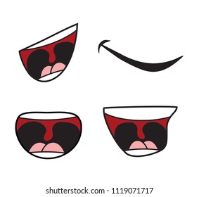 Cartoon Mouth Vector Set