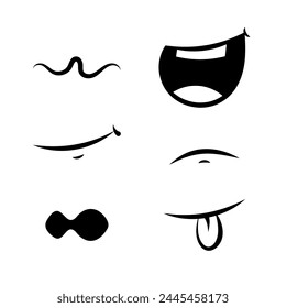 Conjunto de Vector de boca de dibujos animados
