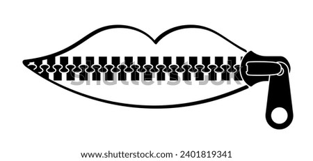 Similar – Image, Stock Photo Talk is silver, silence is gold