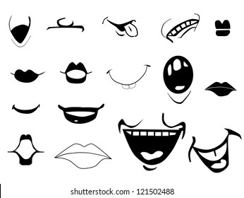 Cartoon mouths
