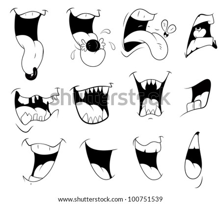 Cartoon Mouths 스톡 벡터(사용료 없음) 100751539 - Shutterstock