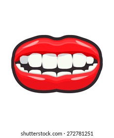 Cartoon Mouth.Vector