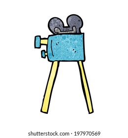cámara de película de dibujos animados