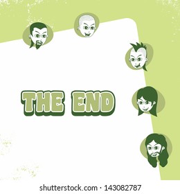 Cartoon Movie Title Page The End