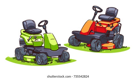 Riding Lawn Mower Vector Images, Stock Photos & Vectors | Shutterstock