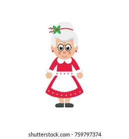 cartoon mrs santa