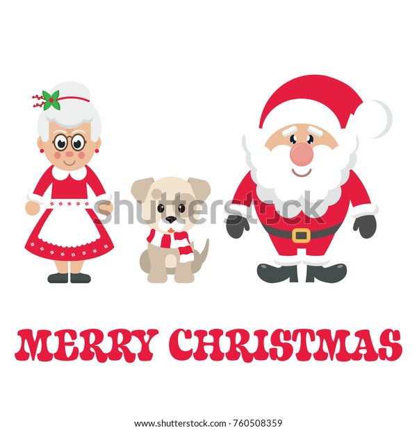 Cartoon Mrs Santa Claus Winter 600w 760508359 