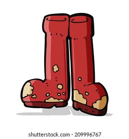 cartoon muddy boots
