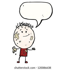 cartoon muddy boy