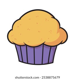 Muffin de dibujos animados Cupcake Ilustración vectorial