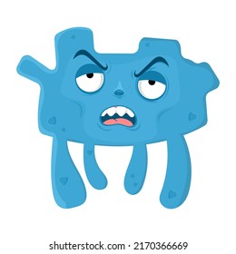 Cartoon multi legged monster. halloween vector illustration, isolated cartoon on white background.