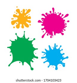 cartoon multicolored blots vector illustration