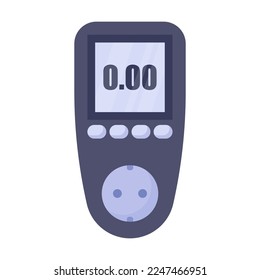 Cartoon-Multimeter einzeln auf Weiß. Elektrowerkzeug. Vektorgrafik von Geräten zur Stromüberwachung und -reparatur. Hardware-Service-Konzept