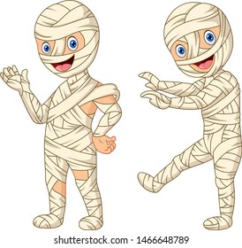 Cartoon  mummy Boy in Halloween